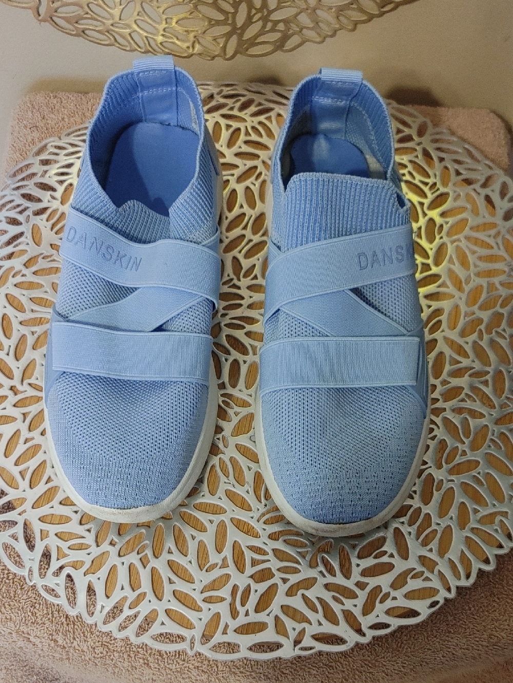 Danskin Light Blue Slip-On Athletic Shoes